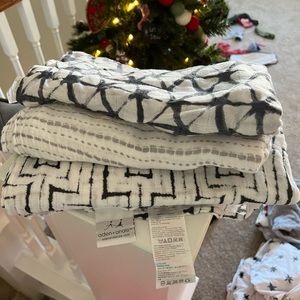 Three like new Aden + Anais swaddle blankets